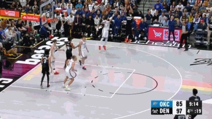 可查配资实盘平台 准备收比赛！罗迪底角三分球弹进 掘金一波13-0打停雷霆